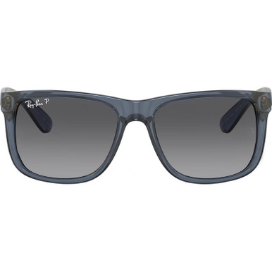 Ray-Ban Justin Classic RB4165 - Transparent Blue/Grey Gradient Polarised Lenses 55 Eye Size