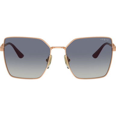Vogue Eyewear VO4284S - Rose Gold/Grey Dark Blue Gradient Lenses