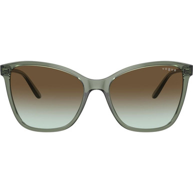 Vogue Eyewear VO5520S - Transparent Mallard Green/Dark Brown Green Gradient Lenses