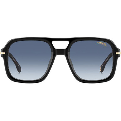 317/S - Striped Black/Dark Blue Gradient Lenses