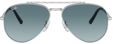 Ray-Ban New Aviator RB3625 - Silver/Blue Grey Gradient Glass Lenses 58 Eye Size