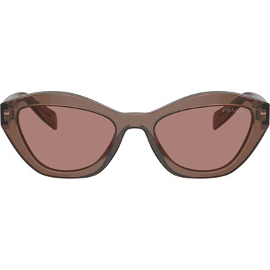Prada PRA02S - Transparent Brown/Light Brown Lenses
