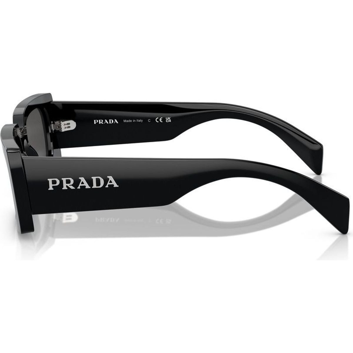 Shop the Prada PRA07S Sunglasses Black/Dark Grey | Afterpay