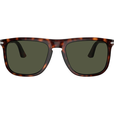 Persol PO3336S, Havana/Green Glass Lenses 54 Eye Size