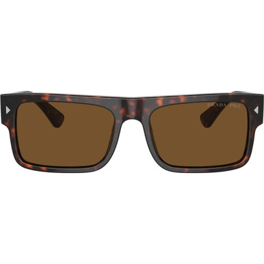 Prada PRA10S, Havana/Dark Brown Glass Lenses 59 Eye Size