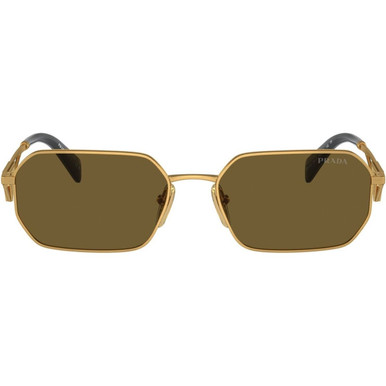 Prada PRA51S - Matte Gold/Dark Brown Lenses