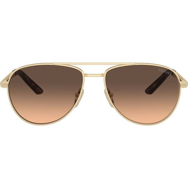 Prada PRA54S - Matte Pale Gold/Brown Gradient Lenses