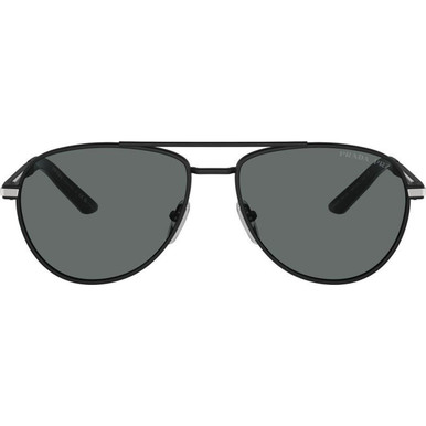 Prada PRA54S - Matte Black/Dark Grey Polarised Lenses