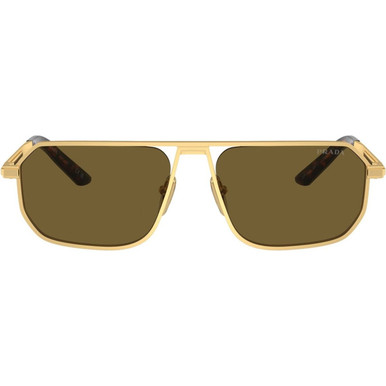 Prada PRA53S - Matte Gold/Dark Brown Lenses