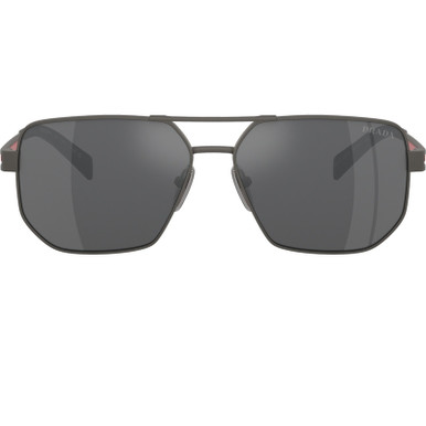 Prada Linea Rossa PS51ZS, Matte Gunmetal/Grey Silver Mirror Lenses