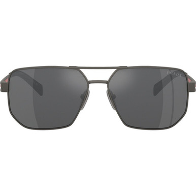 Prada Linea Rossa PS51ZS - Matte Gunmetal/Grey Silver Mirror Lenses