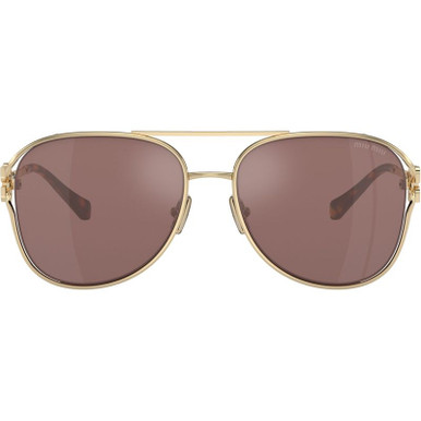 Pale Gold/Brown Silver Mirror Lenses