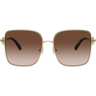 Tiffany &amp; Co. TF3094, Pale Gold/Brown Gradient Lenses