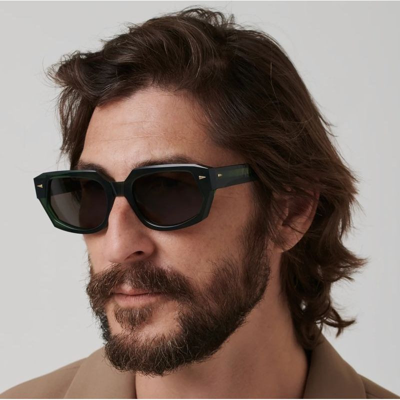 Buy the Ahlem Racine Dark Green/Grey Sunglasses | Afterpay