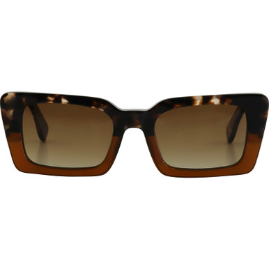 Bask Eyewear Lou, Tort Fade/Brown Gradient Polarised Lenses