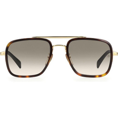 David Beckham DB 7002/S - Gold Havana/Green Gradient Lenses