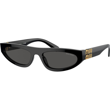 Shop Miu Miu MU07ZS Sunglasses Black/Dark Grey | Afterpay