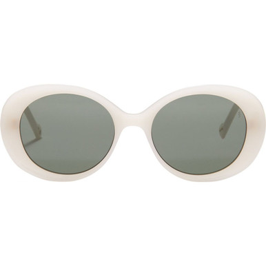 Milky White/Green Lenses