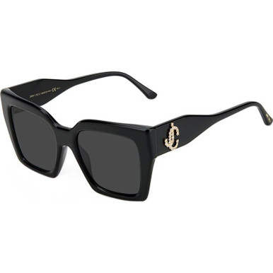 Buy the Jimmy Choo Eleni Black/Grey Sunglasses | Afterpay display picture 2
