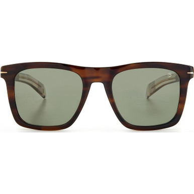 David Beckham DB 7000/S - Brown Horn/Green Lenses