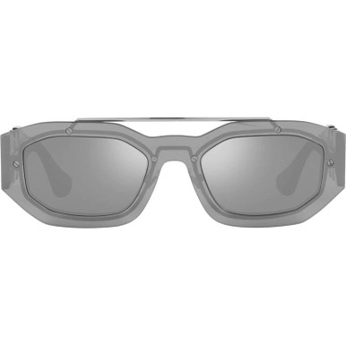 Transparent Grey and Silver Mirror/Light Grey Silver Mirror Lenses
