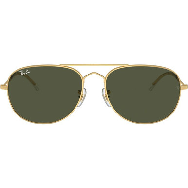 Ray-Ban Bain Bridge RB3735, Arista Gold/Green Glass Lenses 60 Eye Size