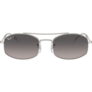 Silver/Light Grey Gradient Polarised Glass Lenses 54 Eye Size