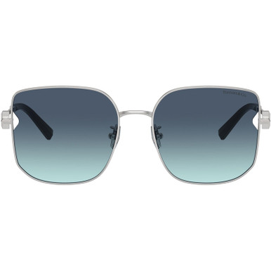 Tiffany & Co. TF3105D - Silver/Azure Gradient Blue Lenses