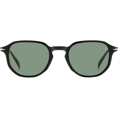 DB 1140/S - Black Striped Brown/Green Glass Lenses