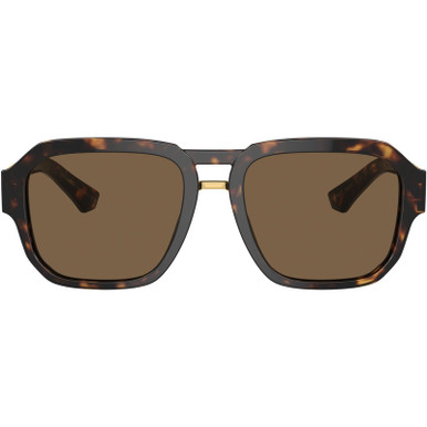 Dolce &amp; Gabbana DG4464, Havana/Dark Brown Lenses