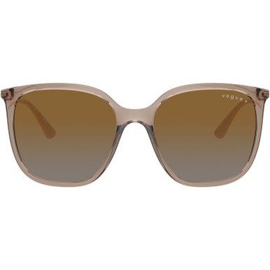 Transparent Brown/Brown Grey Gradient Polarised Lenses