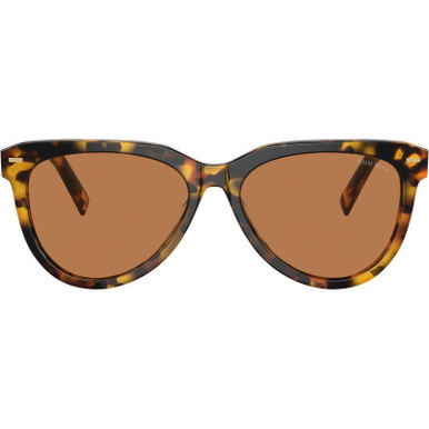 Miu Miu MU12ZS, Honey Havana/Dark Brown Lenses