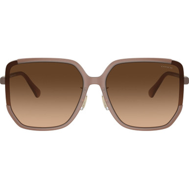 Coach HC8401D - Milky Light Brown/Brown Gradient Lenses