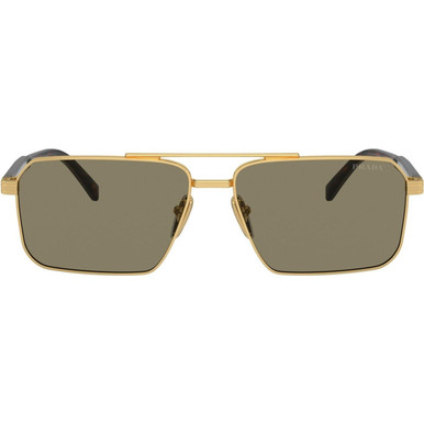 Prada PRA57S - Gold/Light Brown Lenses 61 Eye Size