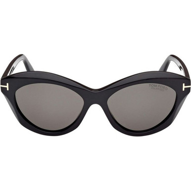Tom Ford Toni FT1111 - Shiny Black/Smoke Polarised Lenses