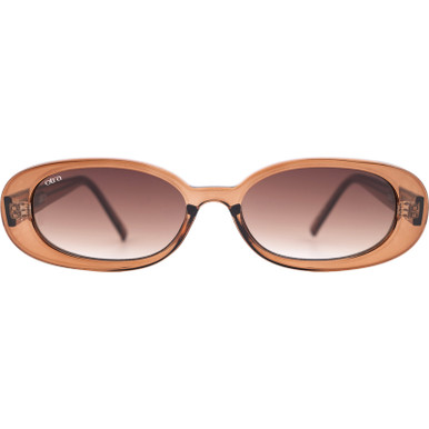 Gina - Transparent Coffee/Brown Lenses