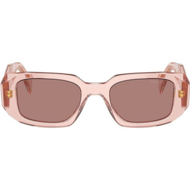 Prada PR17WSF - Transparent Peach/Light Brown Lenses