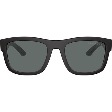 Prada Linea Rossa PS01ZS - Black Rubber/Dark Grey Polarised Lenses