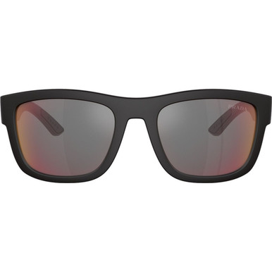 Prada Linea Rossa PS01ZS - Black Rubber/Dark Grey, Blue and Red Mirror Lenses