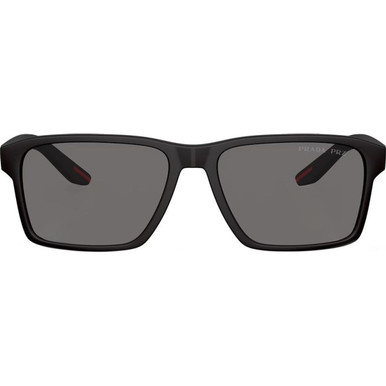 Prada Linea Rossa PS05YS - Black Rubber/Dark Grey Polarised Lenses