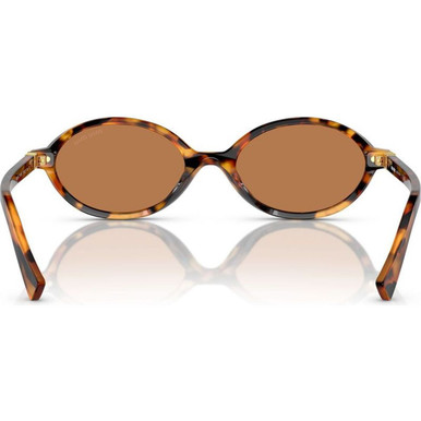 Shop Miu Miu MU04ZS Sunglasses Light Havana/Brown | Afterpay display picture 3