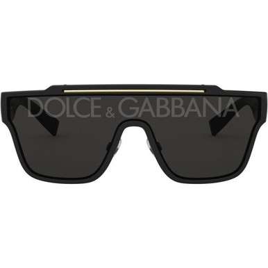 Dolce & Gabbana DG6125 - Black/Dark Grey Tampo D&G Silver Lenses