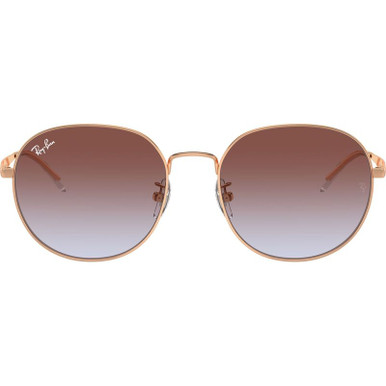 Ray-Ban RB3727D - Rose Gold/Light Blue Violet Gradient Lenses