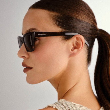 Saint Laurent SL 276 MICA Sunglasses Havana/Grey 53 Size display picture 1