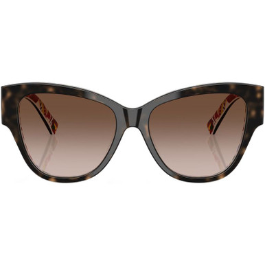 Dolce &amp; Gabbana DG4449, Havana and White Barrow/Brown Gradient Lenses