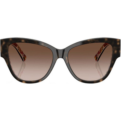 Dolce & Gabbana DG4449 - Havana and White Barrow/Brown Gradient Lenses