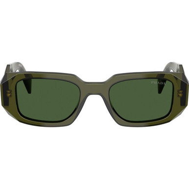 Prada PR17WS - Transparent Bottle/Dark Green Lenses