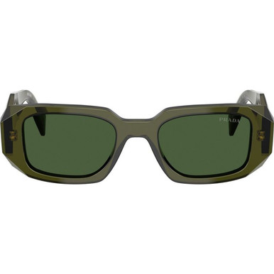 Prada PR17WSF - Transparent Bottle/Dark Green Lenses