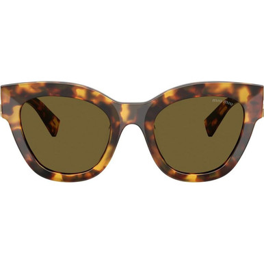 Miu Miu 01YS - Honey Havana/Dark Brown Lenses
