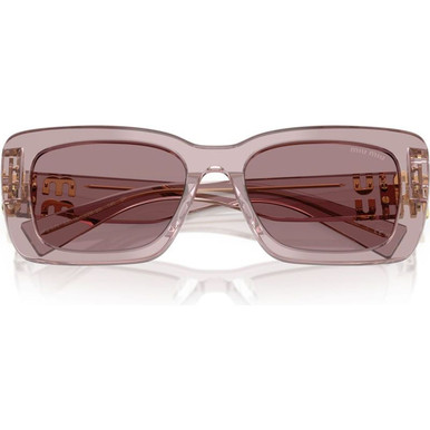 Miu Miu MU07YS Sunglasses Transparent Mauve/Purple Brown display picture 3